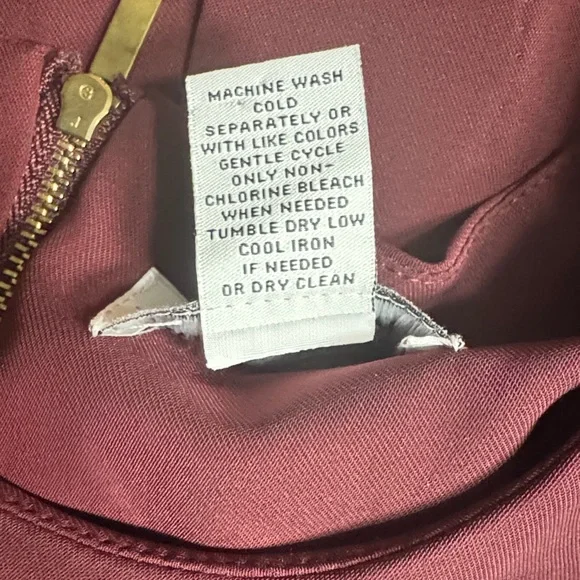 Carmen Marc Valvo Elegant Burgundy Midi Dress Size 18W - Picture 9 of 10